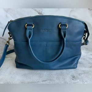 EUC - American Leather Co - Carrie Dome Satchel - Midnight Blue